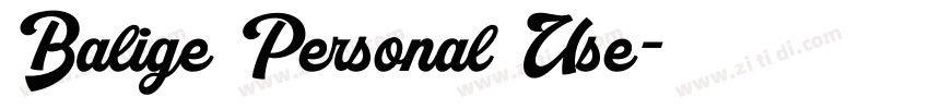 Balige Personal Use字体转换